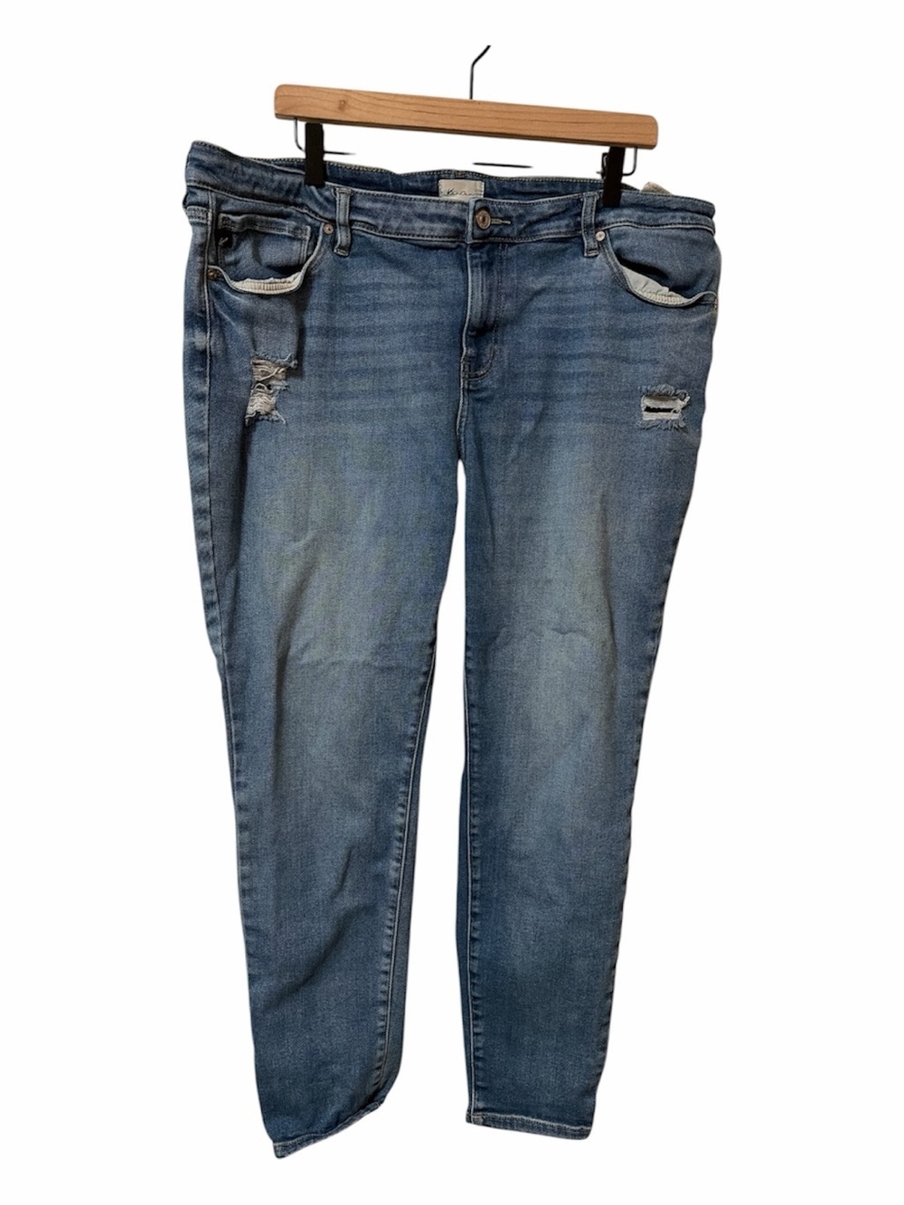 Kancan Style # KC8561M Emmie Mid Rise Skinny Jeans Distressed